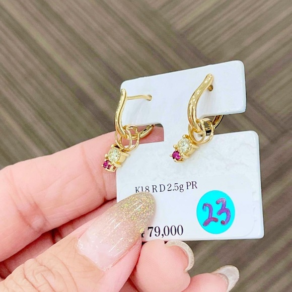 18k drop earring - Picture 6 of 6